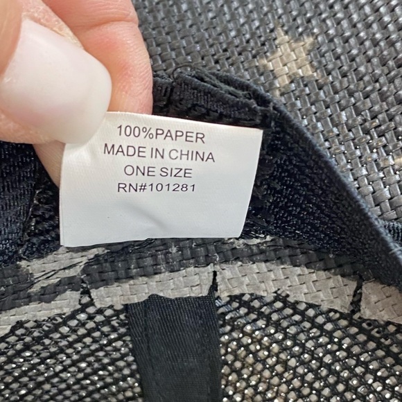 USA Flag Design Cowboy Hat Khaki and Dark Gray‎ Stripes and Stars One Size - Picture 16 of 16